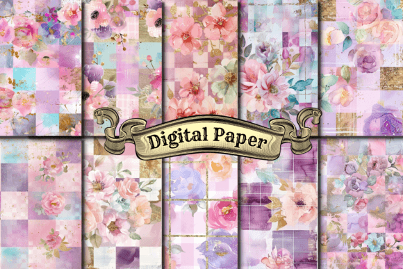 Download Blush Flower Digital Paper - Blush flower Collection