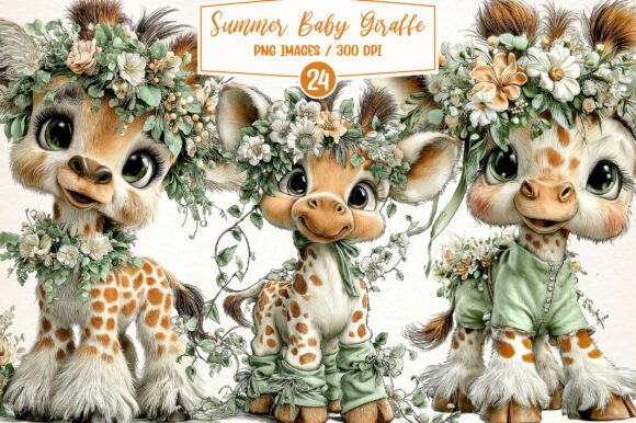 Download Whimsical Summer Baby Giraffe Clipart - Baby giraffe clipart Collection
