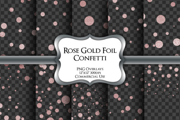 Download Rose Gold Foil Confetti Transparent PNG - Premium Resources