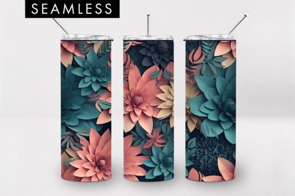Download 20oz 3D Blush Flower Skinny Tumbler PNG - Blush flower Collection