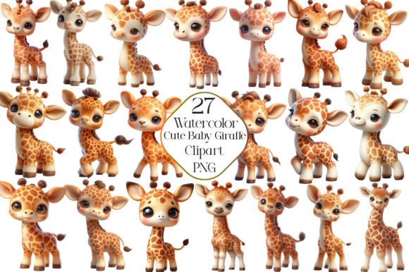 Download Watercolor Cute Baby Giraffe Clipart - Baby giraffe clipart Collection