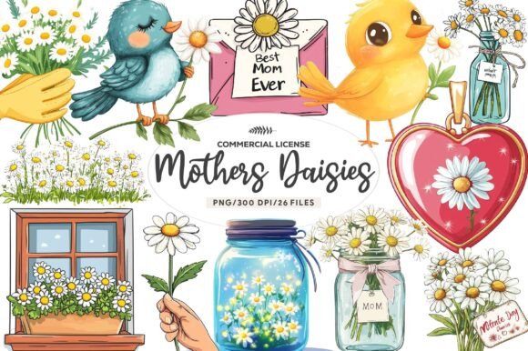 Download Mothers Day Daisies Clipart - Daisies Collection