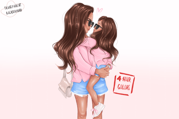 Download Mother Daughter Clipart, Mom of Girl Png - Premium Resources