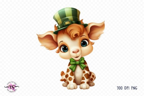 Download Cute St Patrick's Baby Giraffe Clipart - Baby giraffe clipart Collection