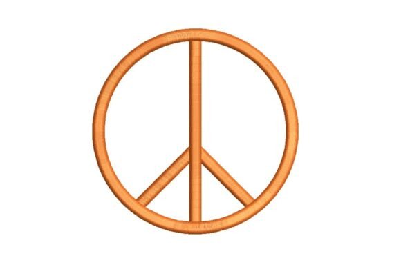 Download Classic Peace Sign Embroidery Design - Premium Bundle