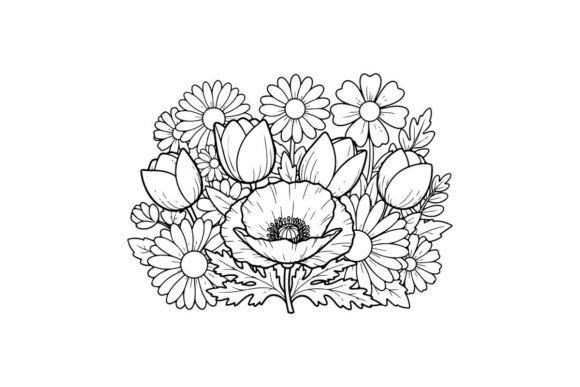 Download White Daisies and Poppy Flowers Bouquet - Daisies Collection