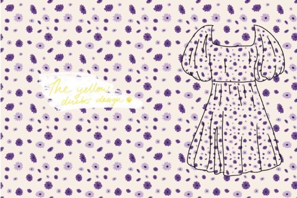 Download Cute Tiny Purple Daisies Flowers Pattern - Daisies Collection